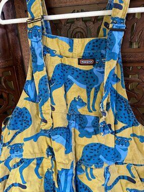 Run & Fly Blue Leopard Overalls